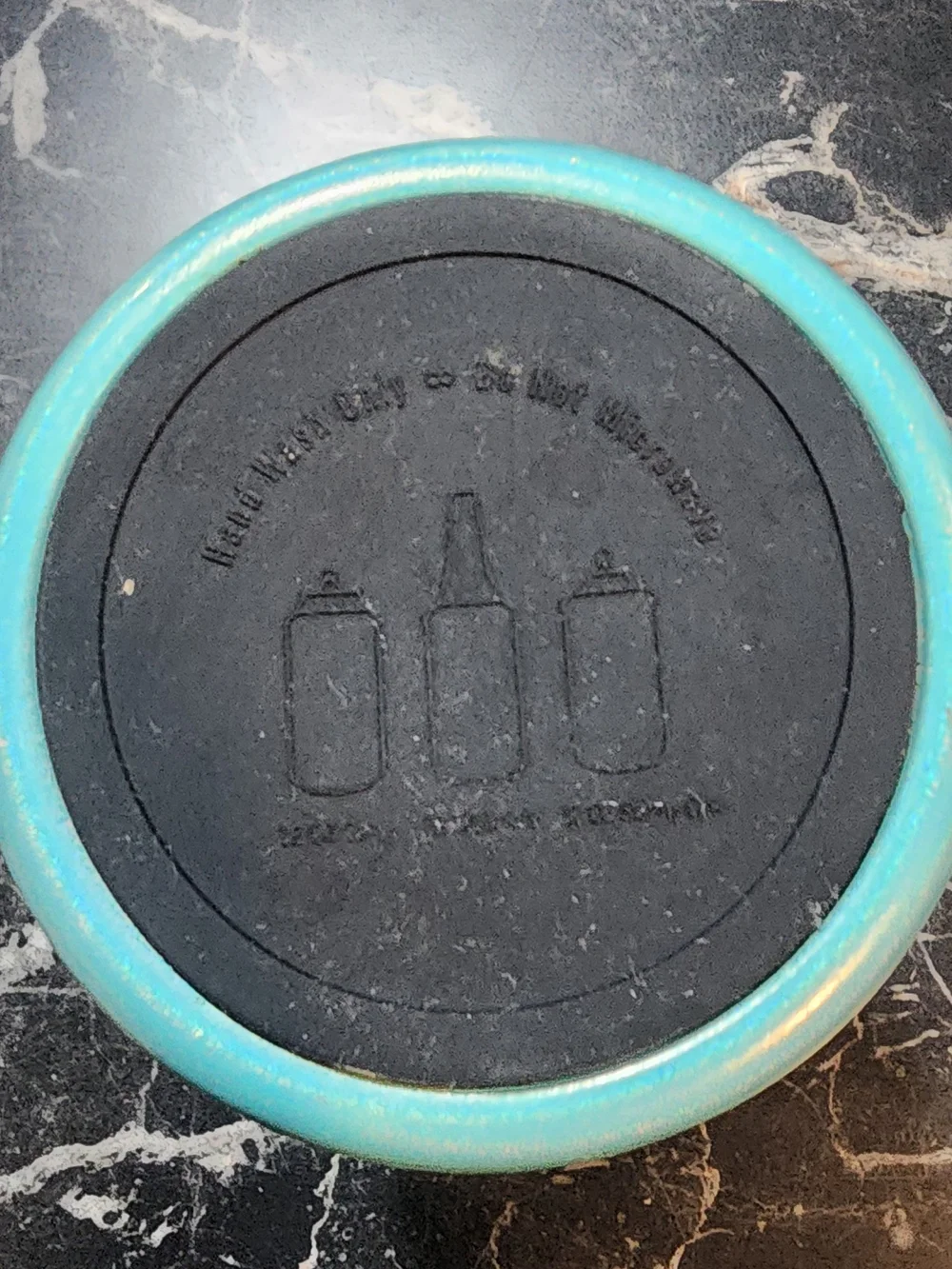 Holographic Light Blue Stainless Can Cooler with Top
